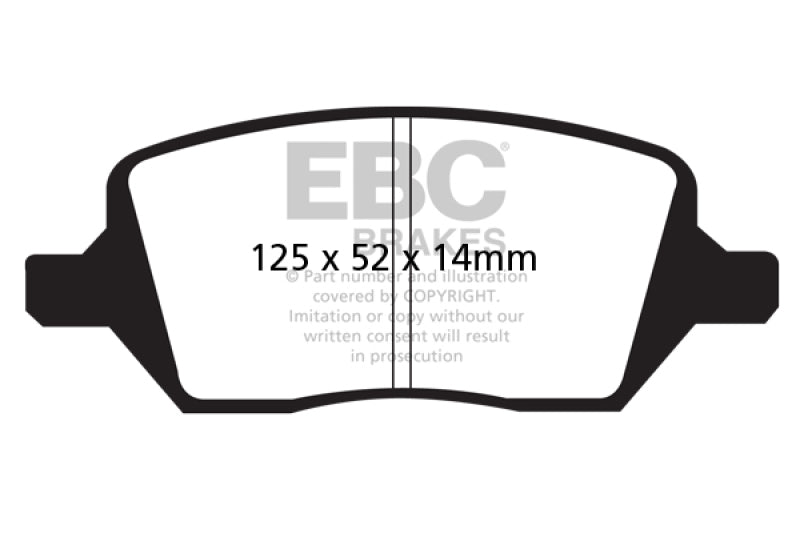 Plaquettes de frein arrière extra-robustes EBC pour Buick Terraza 3.5 FWD 04-05