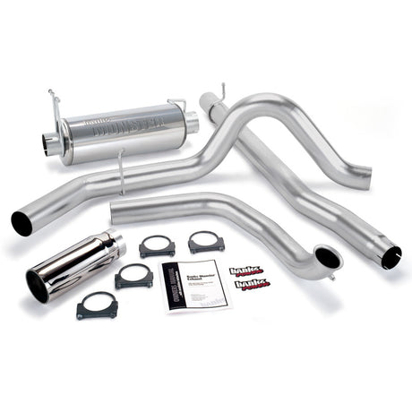 Système d'échappement Banks Power 00-03 Ford 7.3L / Excursion Monster - Échappement simple SS avec embout chromé