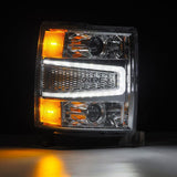 Phares de projecteur AlphaRex 14-15 Chevy 1500 PRO-Series chromés avec signal séquentiel et DRL