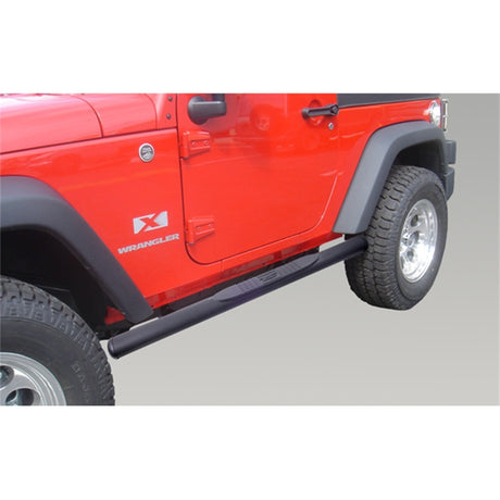 Marchepied latéral ovale Rugged Ridge 4 1/4 po noir 07-18 Jeep Wrangler JK