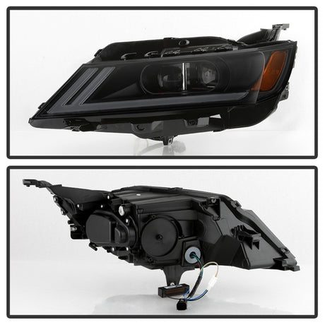 Phares halogènes DRL Proj xTune 14-18 pour Chevy Impala (sauf Limited) - Noir Smk (PRO-JH-CIM15-LB-BSM)