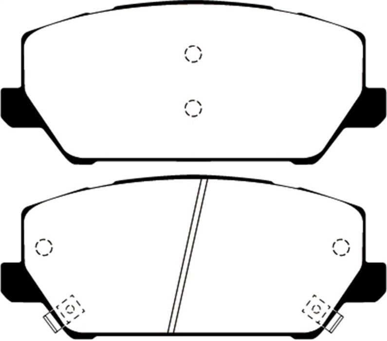 EBC 2019+ Hyundai Veloster N (2nd Gen) 2.0L Turbo Yellowstuff Front Brake Pads