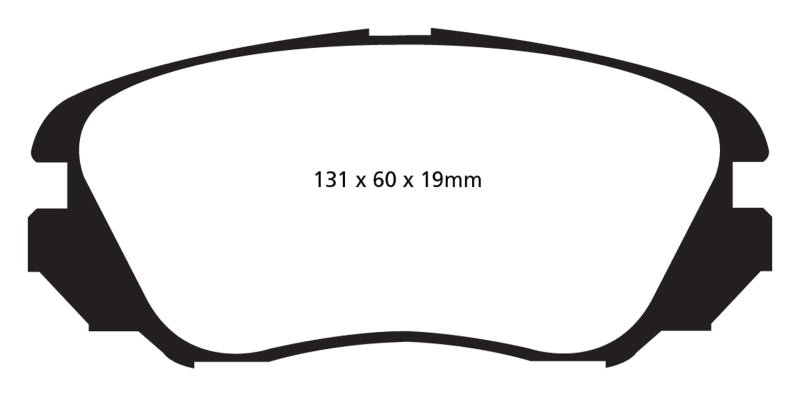 Plaquettes de frein avant EBC 10+ Chevrolet Equinox 2.4 Greenstuff