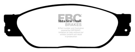 Plaquettes de frein avant EBC 01-05 Ford Thunderbird 3.9 Yellowstuff