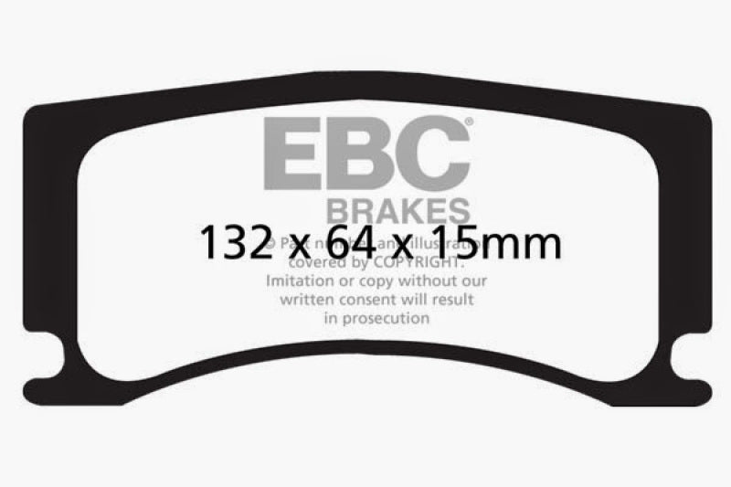 Plaquettes de frein arrière EBC Yellowstuff pour Jaguar XKR 4.2 Supercharged (Portfolio) 08-09