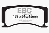 Plaquettes de frein arrière EBC Yellowstuff pour Jaguar XKR 4.2 Supercharged (Portfolio) 08-09