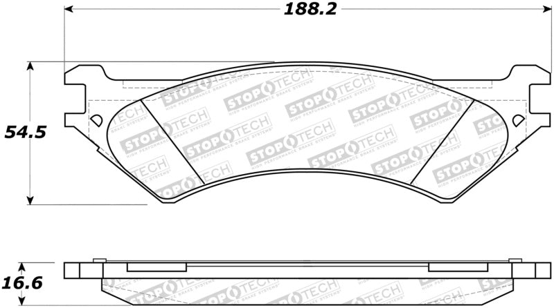 Plaquettes de frein sport StopTech avec cales - Avant