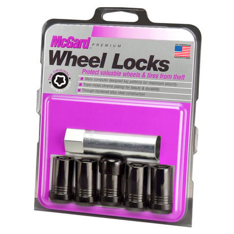 Jeu d'écrous de blocage de roue McGard - 5 pk. (Tuner à siège conique) M14X1,5 / 22 mm Hex / 1,648 po OAL - Noir