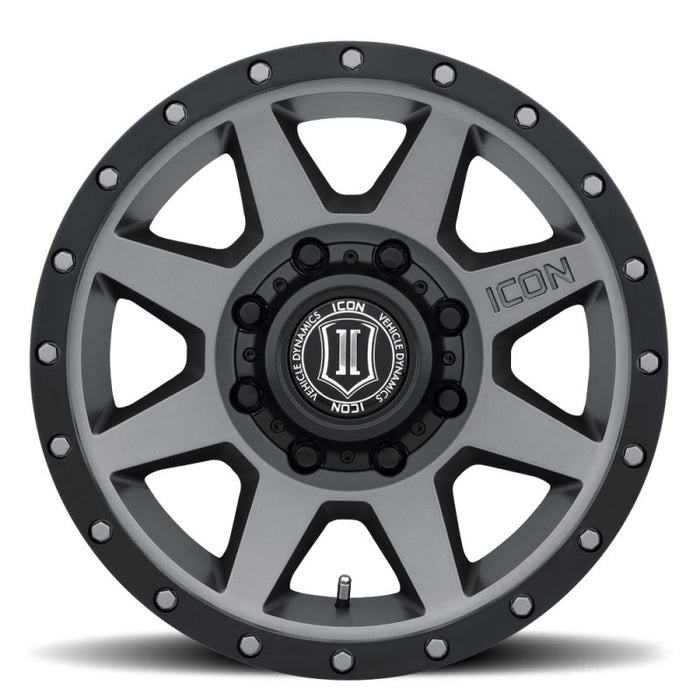 Roue en titane ICON Rebound HD 18x9 8x6,5 12 mm de déport 5,5 pouces BS 121,4 mm d'alésage