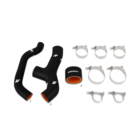 Tuyaux d'échangeur intermédiaire en silicone noir Mishimoto pour Subaru WRX 06-07