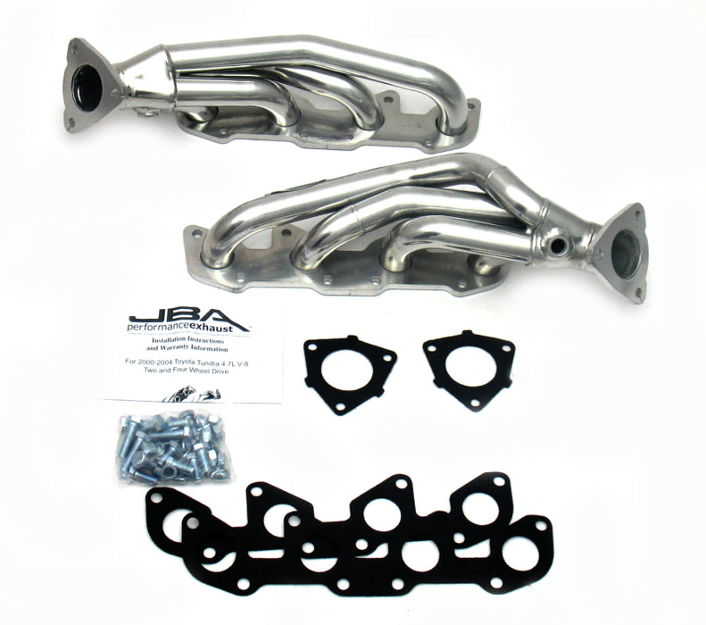 Collecteur d'échappement JBA 00-04 Toyota 4,7 L V8 1-1/2 po primaire Silver Ctd Cat4Ward