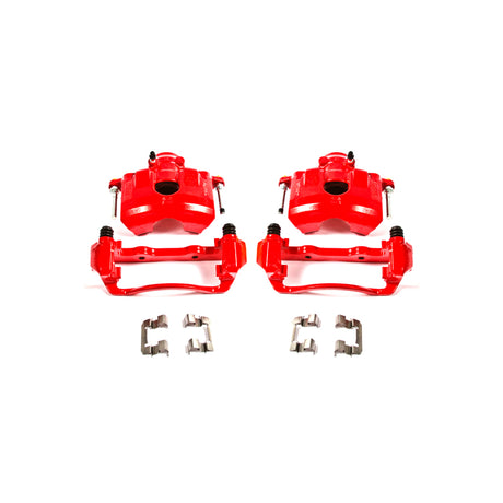 Power Stop 08-11 Ford Focus Front Red Calipers w/Brackets - Pair