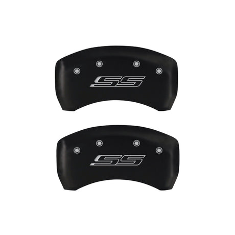 MGP 4 Caliper Covers Engraved Front & Rear Gen 5/SS Red finish silver ch