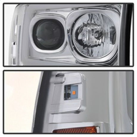 Phares de projecteur à barre lumineuse Spyder 99-04 Ford F-250 Super Duty - Chrome (PRO-YD-FF25099V2-LB-C)