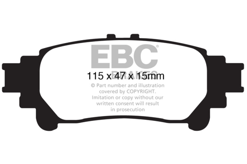 Plaquettes de frein arrière EBC 10+ Lexus RX350 3.5 (Japon) Greenstuff