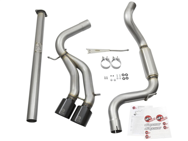 aFe Takeda 3in SS Exhaust Cat-Back 13-16 Ford Focus ST 2.0L Black Tips