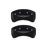 MGP 4 Caliper Covers Engraved Front & Rear Style 1/Chrysler Wing Red finish silver ch