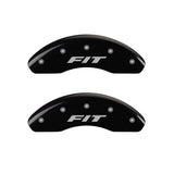 MGP 4 Caliper Covers Engraved Front & Rear i-Vtec Black finish silver ch