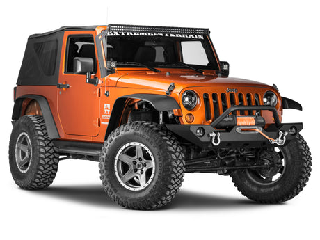 Barre lumineuse LED Raxiom 07-18 Jeep Wrangler JK 50 pouces avec support auxiliaire pour pare-brise