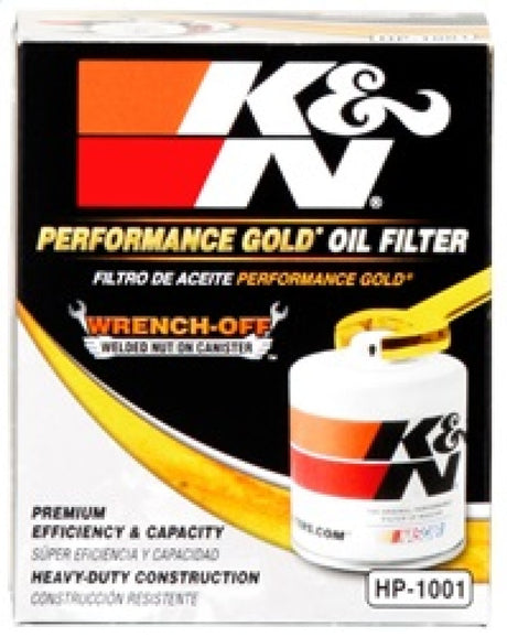 Filtre à huile K&amp;N Performance Gold pour Chevy / Pontiac / GMC / Buick