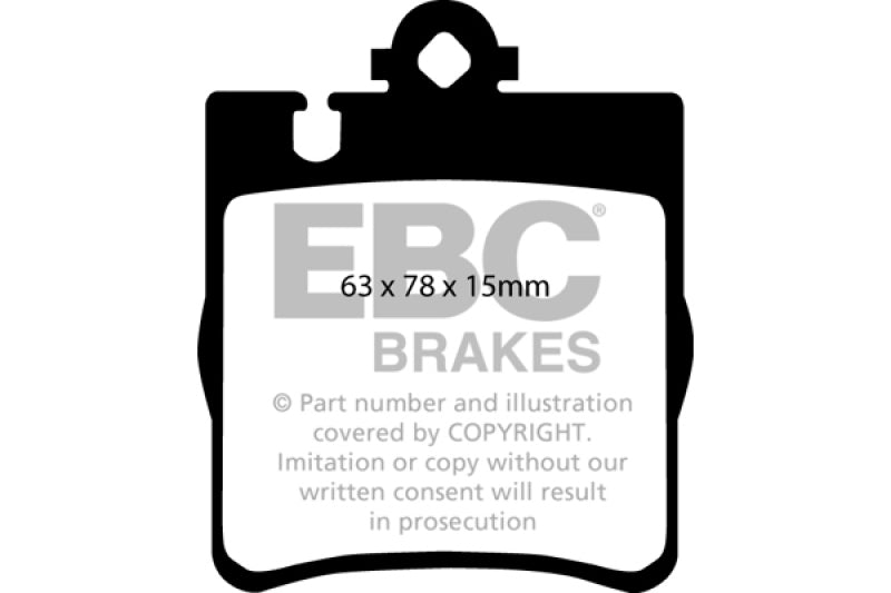 Plaquettes de frein arrière EBC 03 Mercedes-Benz C230 (W203) 2.3 Sport Yellowstuff