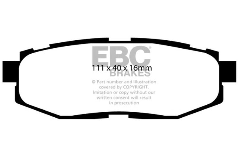 EBC 12+ Scion FR-S 2 Redstuff Rear Brake Pads