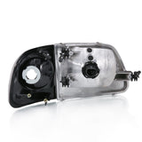 Phare avant en cristal ANZO 1997-2003 Ford F-150 G2 transparent avec feu de stationnement