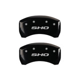 MGP 4 Caliper Covers Engraved Front & Rear SHO Black finish silver ch