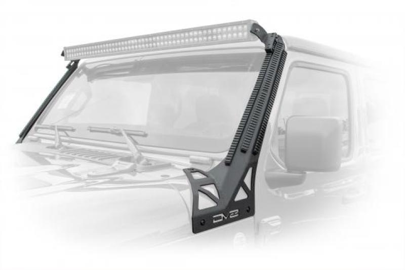 Support d'éclairage LED pour rail Picatinny A-Pillar Pod DV8 Offroad 2018+ JL/Gladiator