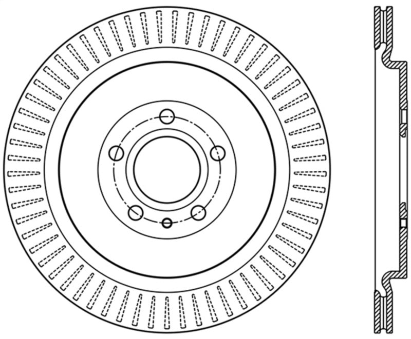 Disque de frein arrière droit StopTech Premium High Carbon 13-14 Ford Mustang/Shelby GT500