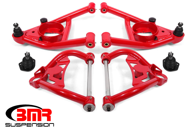 Kit de bras triangulaire supérieur et inférieur BMR 64-72 A-Body - Rouge