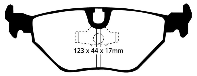 Plaquettes de frein arrière Redstuff EBC 87-91 pour BMW M3 2.3 (E30)