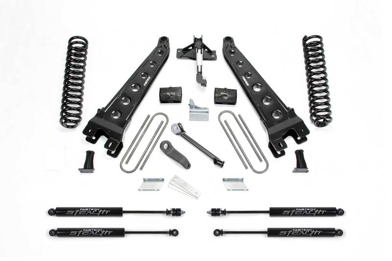 Système de bras de radiateur Fabtech 08-16 Ford F250 4WD 6 pouces avec bobines et Stealth