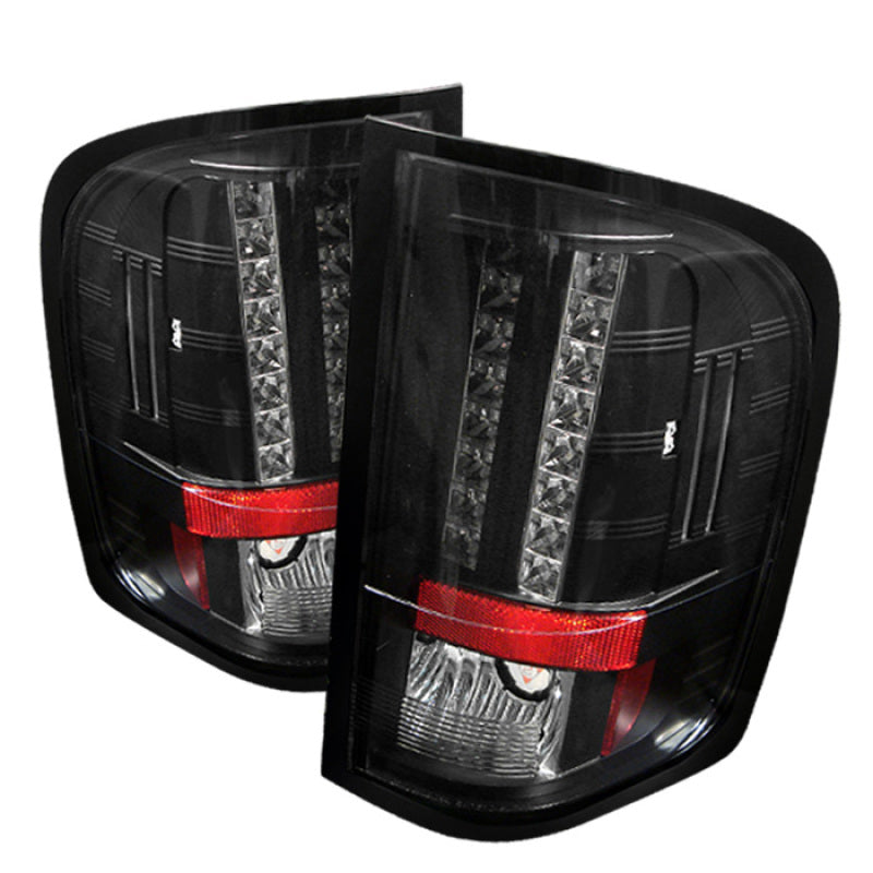 Spyder Chevy Silverado 07-13 LED Tail Lights Blk ALT-YD-CS07-LED-BK