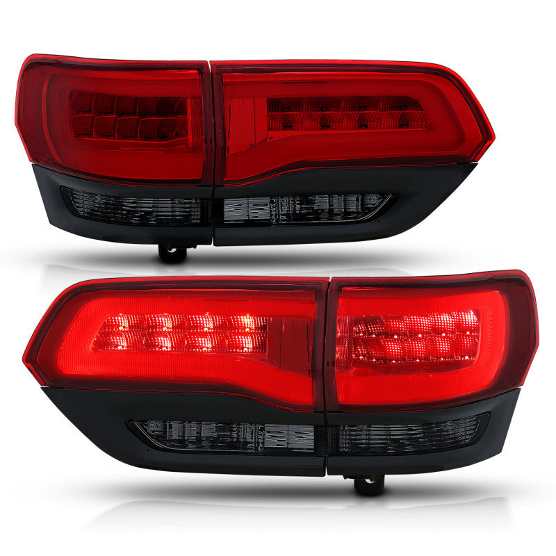 Feux arrière à LED ANZO 2014-2016 Jeep Grand Cherokee Rouge/Fumée