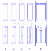 King Engine Bearings Small Block Chevy (Size STD) Silicon Aluminum Bi-Metal Main Bearing Set