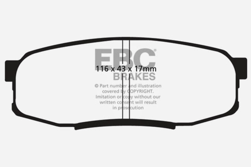 Plaquettes de frein arrière EBC 08+ Lexus LX570 5.7 Ultimax2