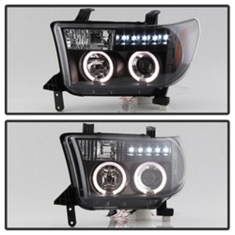 Phares de projecteur Spyder Toyota Tundra 07-133 LED Halo LED Blk PRO-YD-TTU07-HL-BK