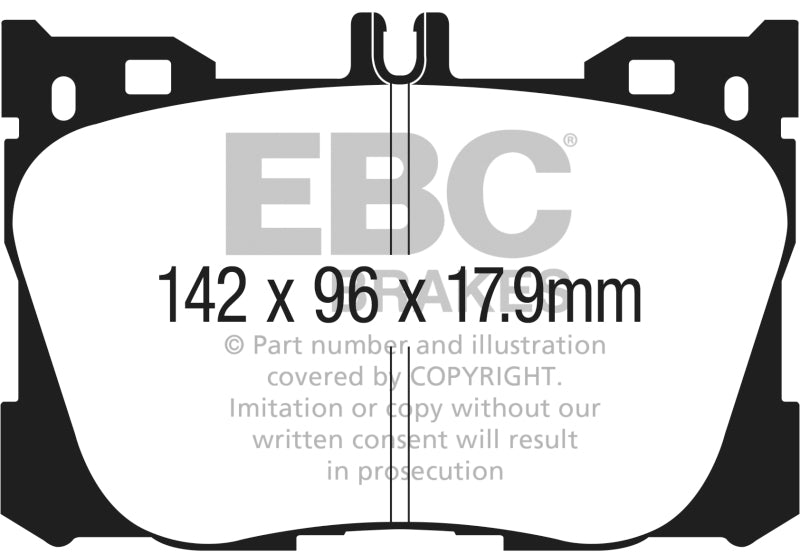 Plaquettes de frein avant EBC 2017+ Mercedes-Benz E300 (W213) 2.0L Turbo Redstuff