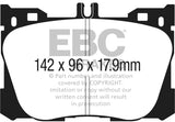 Plaquettes de frein avant EBC 2017+ Mercedes-Benz E300 (W213) 2.0L Turbo Yellowstuff