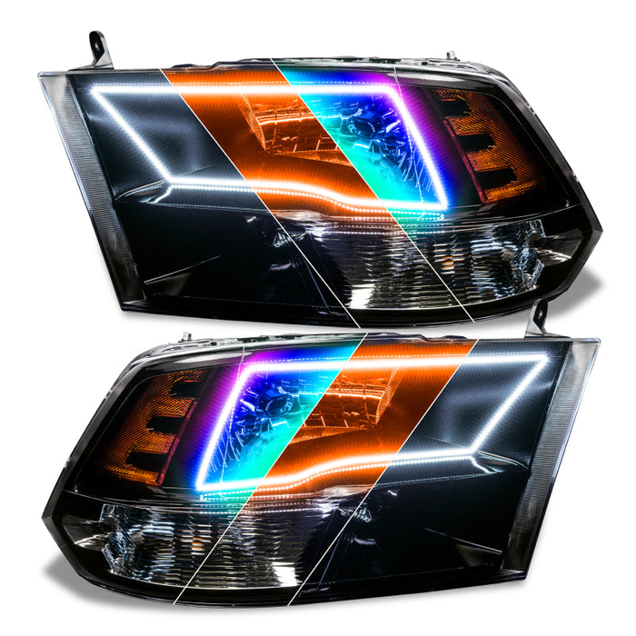 Oracle 09-18 Dodge Ram Switchback Quad Headlight Halo Kit - RGB+A + w/ RF Controller SEE WARRANTY