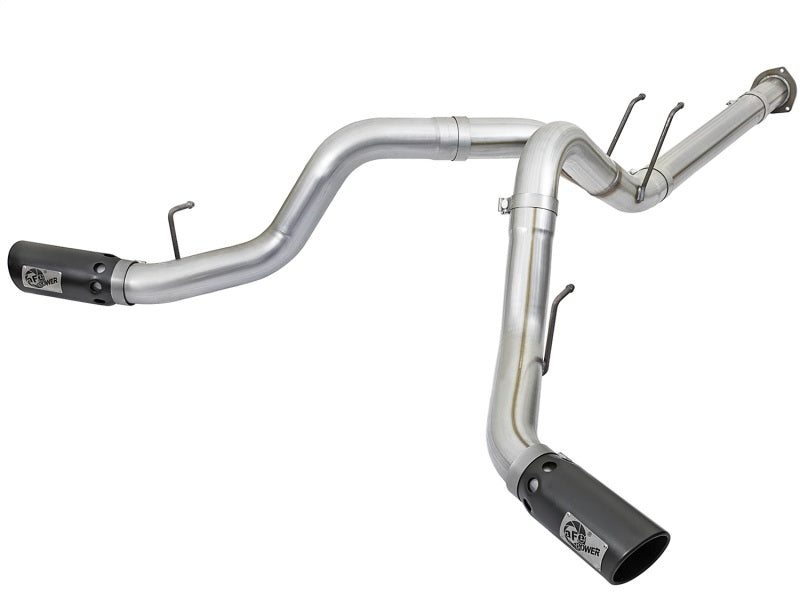 Système d'échappement en acier aluminium aFe ATLAS 4 po avec DPF et embout noir pour camions diesel Ford 2017 V8-6,7 L (td)