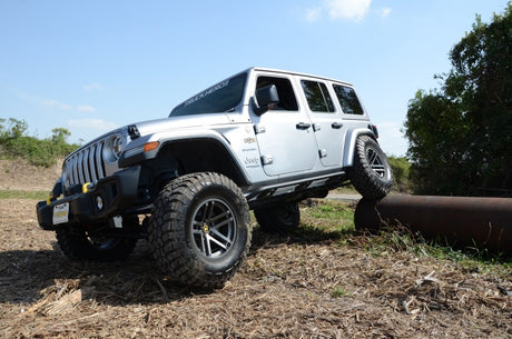Marchepieds coulissants N-Fab Trail 18-20 Jeep Wrangler JL 4 portes SUV - SRW - Noir texturé