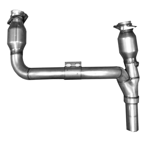 Collecteurs d'échappement à tube long et tuyau en Y et convertisseurs BBK 07-11 Jeep 3.8 V6 - 1-5/8 Chrome