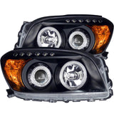 Phares de projecteur ANZO 2006-2008 Toyota Rav4 avec halo noir