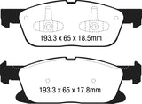 EBC 15+ Ford Edge 2.0 Turbo FWD Yellowstuff Front Brake Pads