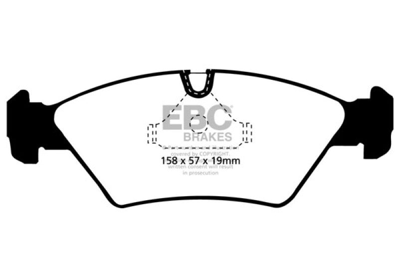 Plaquettes de frein avant EBC 87-91 Yellowstuff pour BMW M3 2.3 (E30)