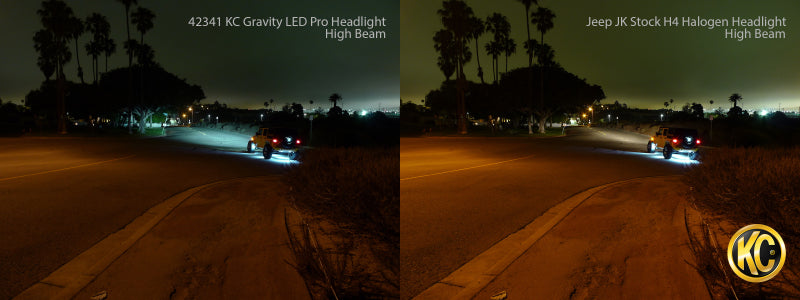Phare de rechange KC HiLiTES 07-18 Jeep JK 7 pouces Gravity LED Pro approuvé DOT (simple)