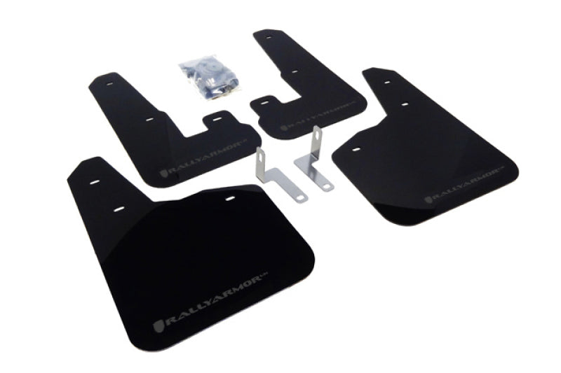 Bavette garde-boue Rally Armor 10-14 Subaru Legacy noire UR avec logo gris