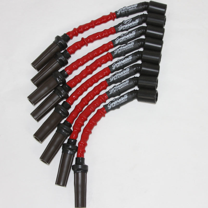 Kit de connecteur de fil d'allumage près de la bougie à bobine haute performance Granatelli 14-23 GM LT1 6,2 L avec gaine rouge